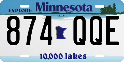 MN license plate 874QQE