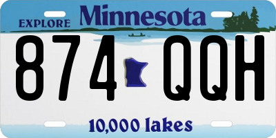 MN license plate 874QQH