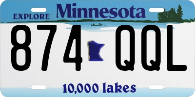 MN license plate 874QQL