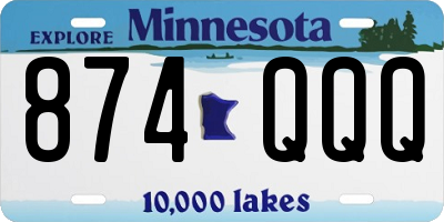 MN license plate 874QQQ