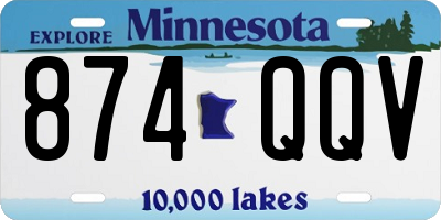 MN license plate 874QQV