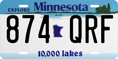 MN license plate 874QRF