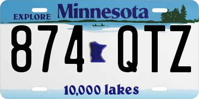 MN license plate 874QTZ