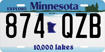 MN license plate 874QZB