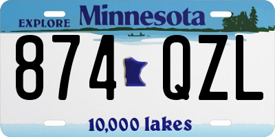 MN license plate 874QZL