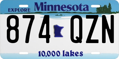 MN license plate 874QZN