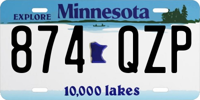 MN license plate 874QZP