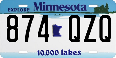 MN license plate 874QZQ