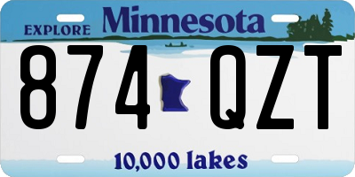 MN license plate 874QZT