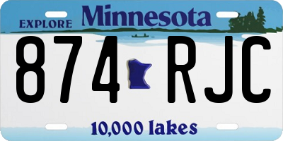 MN license plate 874RJC