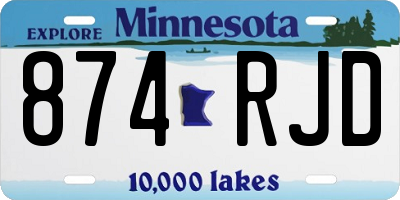 MN license plate 874RJD