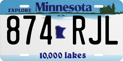 MN license plate 874RJL