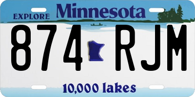 MN license plate 874RJM