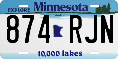 MN license plate 874RJN