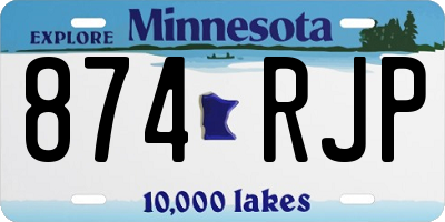 MN license plate 874RJP