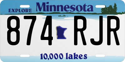 MN license plate 874RJR