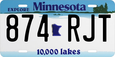 MN license plate 874RJT