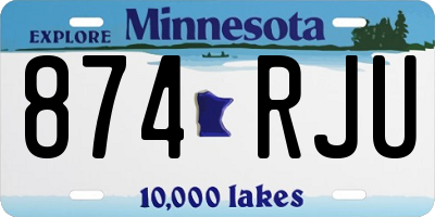 MN license plate 874RJU