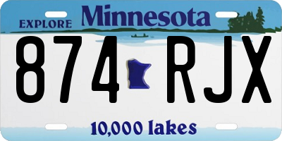 MN license plate 874RJX