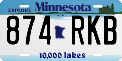MN license plate 874RKB