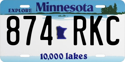 MN license plate 874RKC