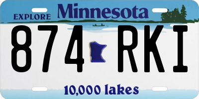 MN license plate 874RKI