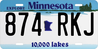 MN license plate 874RKJ
