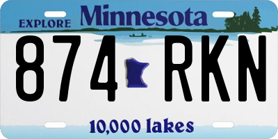 MN license plate 874RKN