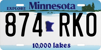 MN license plate 874RKO