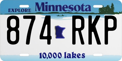 MN license plate 874RKP