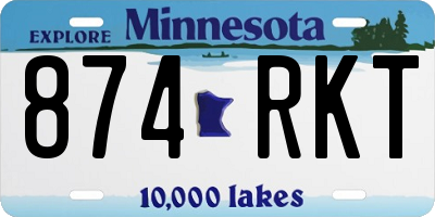 MN license plate 874RKT