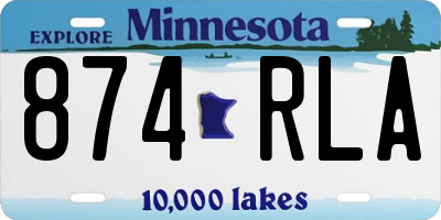 MN license plate 874RLA