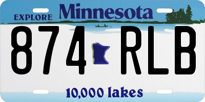 MN license plate 874RLB