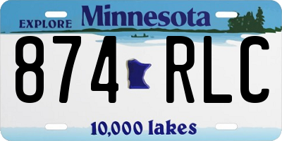 MN license plate 874RLC