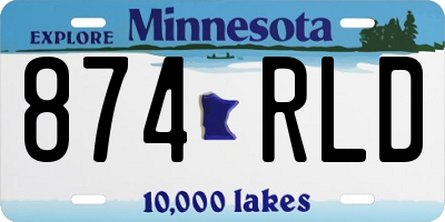 MN license plate 874RLD