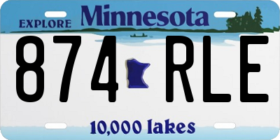 MN license plate 874RLE