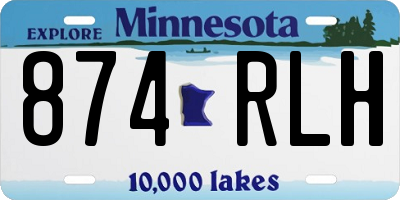 MN license plate 874RLH