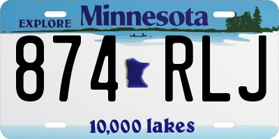 MN license plate 874RLJ