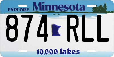 MN license plate 874RLL