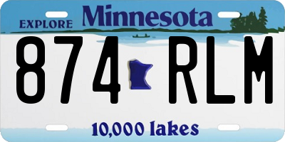 MN license plate 874RLM
