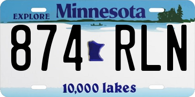 MN license plate 874RLN