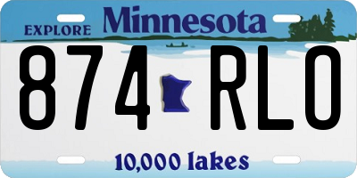 MN license plate 874RLO