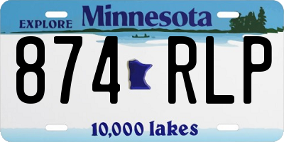 MN license plate 874RLP