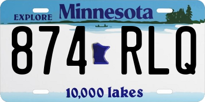 MN license plate 874RLQ
