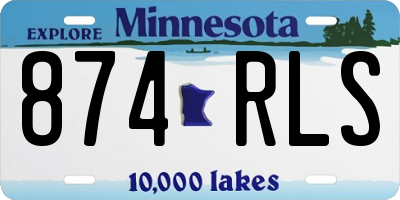 MN license plate 874RLS