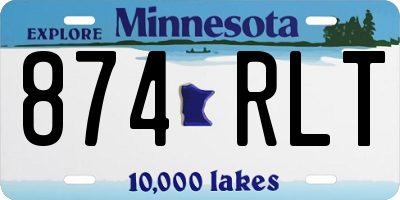 MN license plate 874RLT