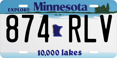 MN license plate 874RLV