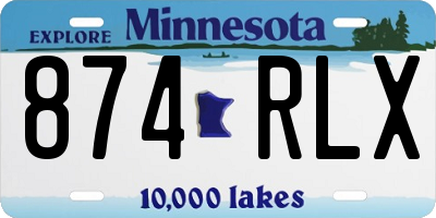 MN license plate 874RLX