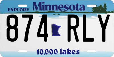 MN license plate 874RLY