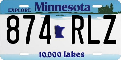 MN license plate 874RLZ